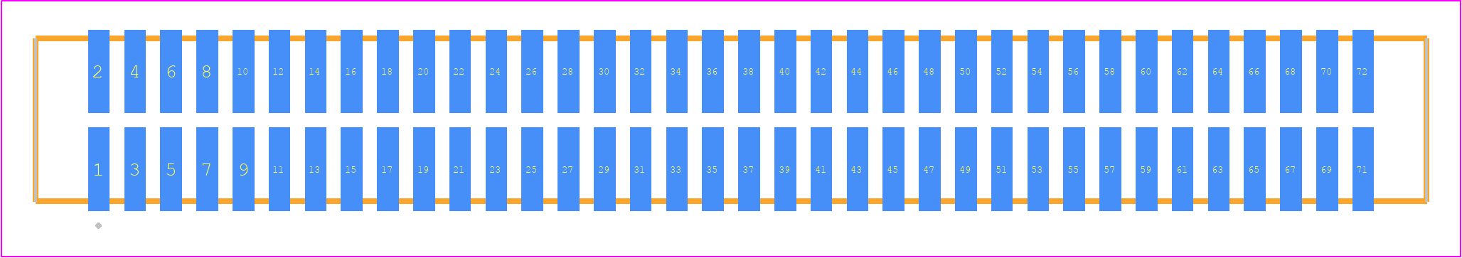 TFM-136-02-F-D-K - SAMTEC PCB footprint - Other - Other - TFM-136-02-XXX-D-Y