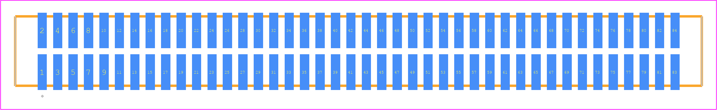 TFM-142-02-SM-D-K - SAMTEC PCB footprint - Other - Other - TFM-142-02-XXX-D-Y