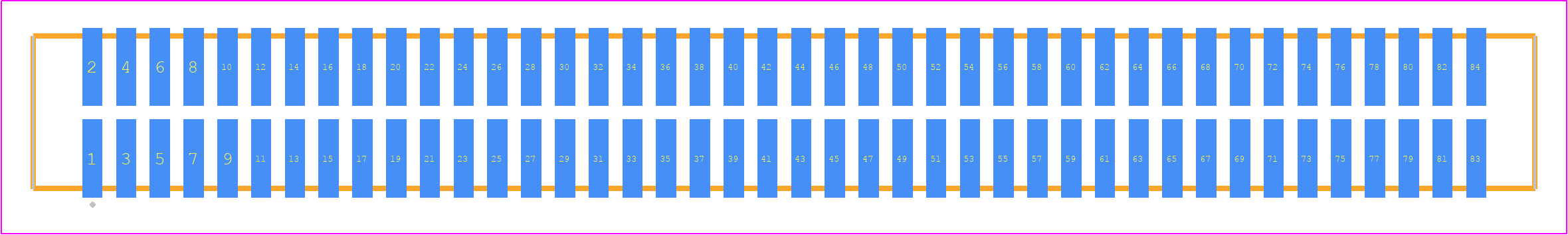 TFM-142-02-SM-D-P - SAMTEC PCB footprint - Other - Other - TFM-142-ZZ-XXX-D-P