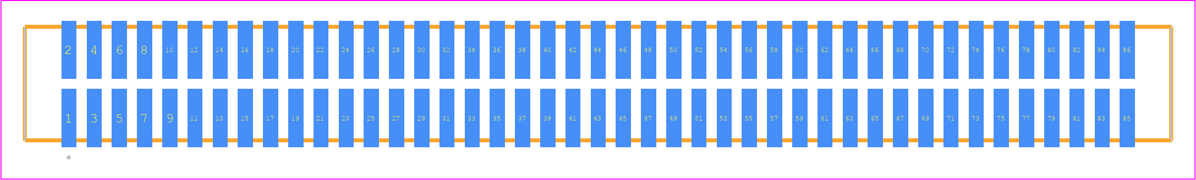 TFM-143-02-F-D-K - SAMTEC PCB footprint - Other - Other - TFM-143-02-XXX-D-Y