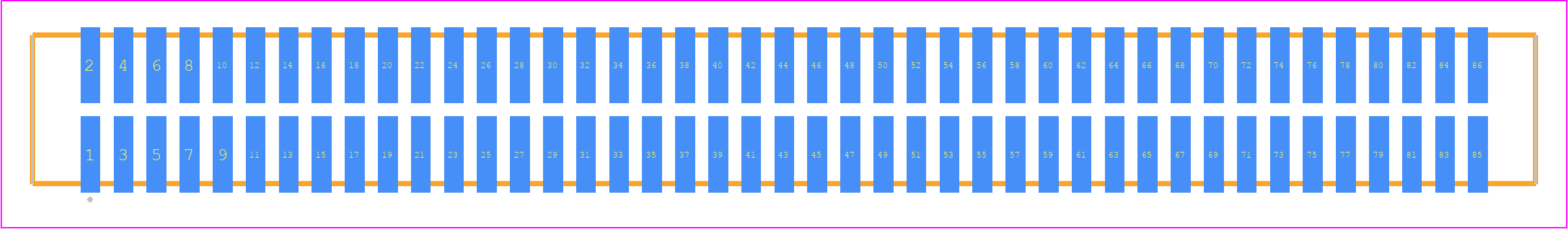 TFM-143-02-H-D-P - SAMTEC PCB footprint - Other - Other - TFM-143-ZZ-XXX-D-P