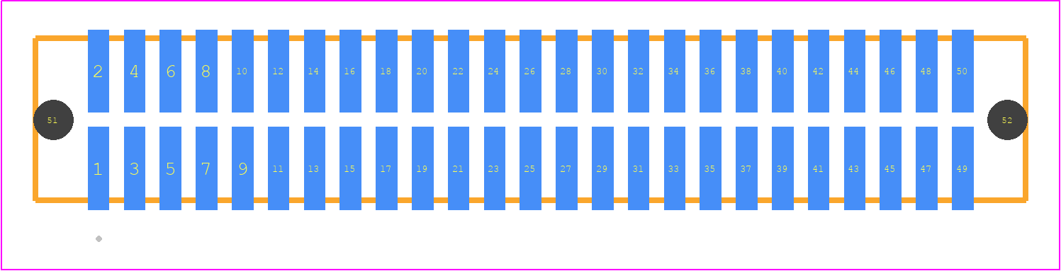 TFM-125-02-STL-D-A - SAMTEC PCB footprint - Other - Other - TFM-125-ZZ-XXX-D-A