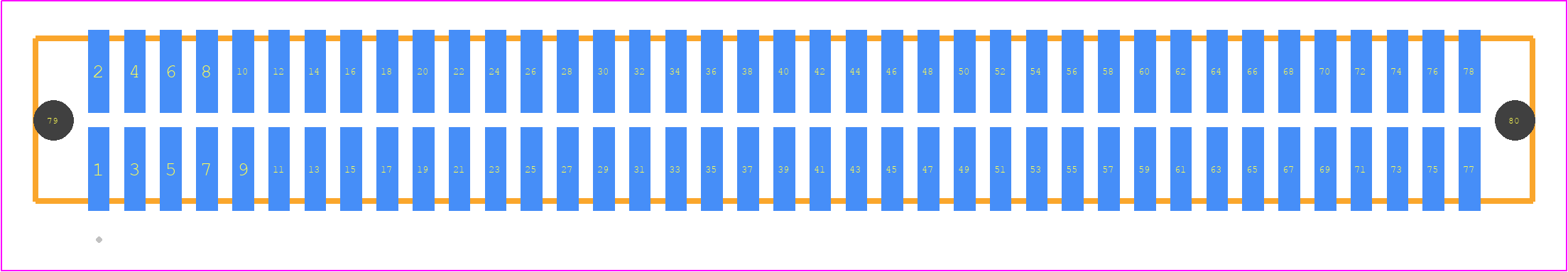 TFM-139-02-STL-D-A - SAMTEC PCB footprint - Other - Other - TFM-139-ZZ-XXX-D-A
