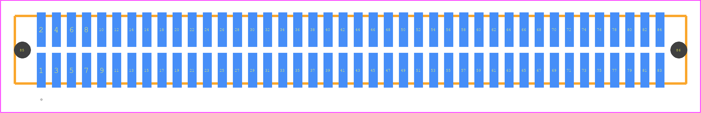 TFM-142-02-H-D-A - SAMTEC PCB footprint - Other - Other - TFM-142-ZZ-XXX-D-A