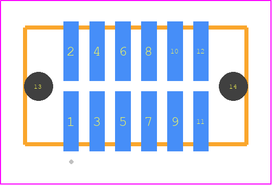 TFM-106-02-SM-D-A-K-TR - SAMTEC PCB footprint - Other - Other - TFM-106-02-XXX-D-A-Y-TR