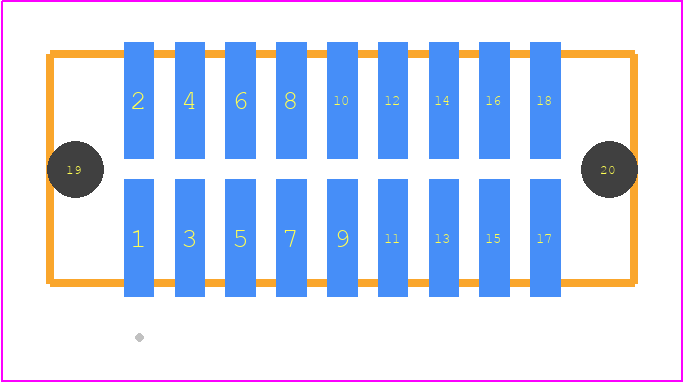 TFM-109-02-L-D-A-P-TR - SAMTEC PCB footprint - Other - Other - TFM-109-ZZ-XXX-D-A-P-TR