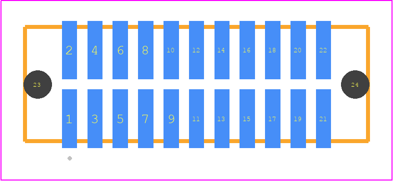 TFM-111-02-L-D-A-K-TR - SAMTEC PCB footprint - Other - Other - TFM-111-02-XXX-D-A-Y-TR