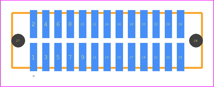 TFM-113-02-H-D-A-K-TR - SAMTEC PCB footprint - Other - Other - TFM-113-02-XXX-D-A-Y-TR