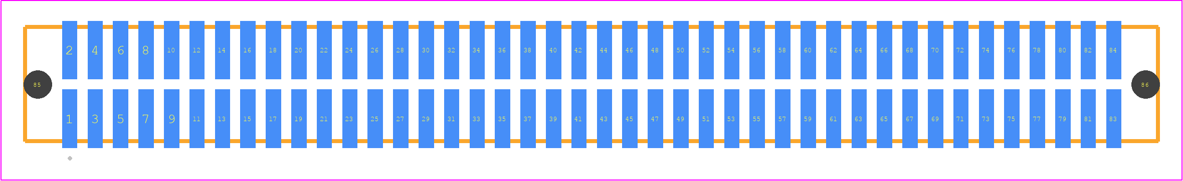 TFM-142-02-LM-D-A-K-TR - SAMTEC PCB footprint - Other - Other - TFM-142-02-XXX-D-A-Y-TR