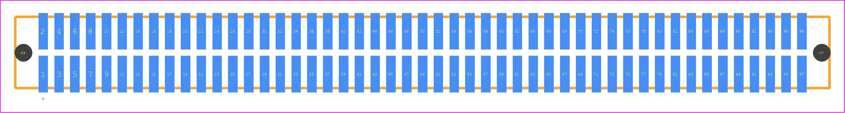 TFM-149-02-S-D-A-K-TR - SAMTEC PCB footprint - Other - Other - TFM-149-02-XXX-D-A-Y-TR