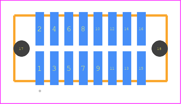 TFM-108-02-FM-D-A-P - SAMTEC PCB footprint - Other - Other - TFM-108-02-XXX-D-A-Y