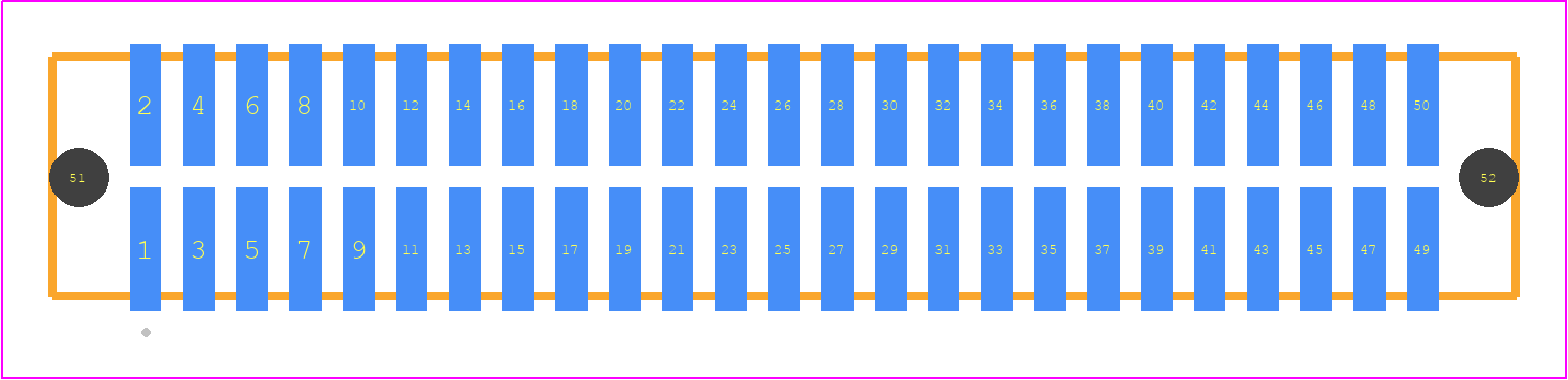 TFM-125-02-STL-D-A-P - SAMTEC PCB footprint - Other - Other - TFM-125-02-XXX-D-A-Y