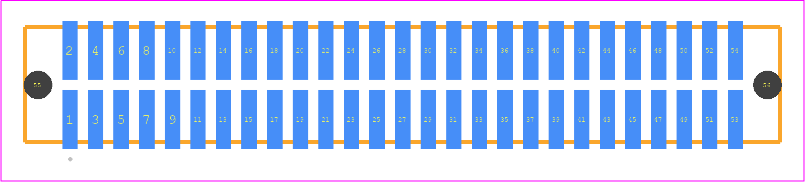 TFM-127-02-FM-D-A-K - SAMTEC PCB footprint - Other - Other - TFM-127-02-XXX-D-A-Y