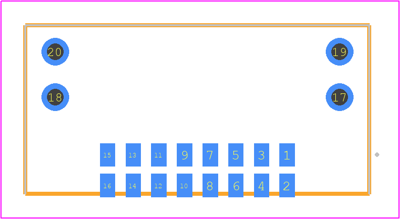 TFM-108-02-F-DH - SAMTEC PCB footprint - Other - Other - TFM-108-02-X-DH