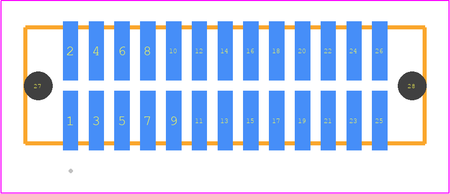 TFM-113-22-LM-D-A - SAMTEC PCB footprint - Other - Other - TFM-113-ZZ-XXX-D-A