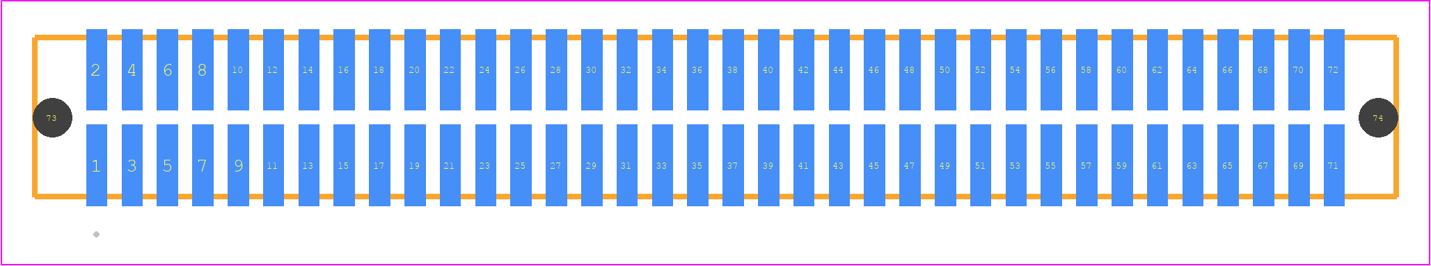TFM-136-22-STL-D-A - SAMTEC PCB footprint - Other - Other - TFM-136-ZZ-XXX-D-A