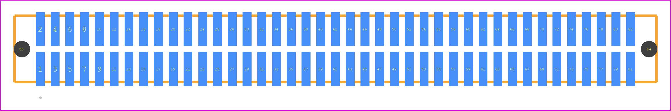 TFM-141-32-FM-D-A - SAMTEC PCB footprint - Other - Other - TFM-141-ZZ-XXX-D-A