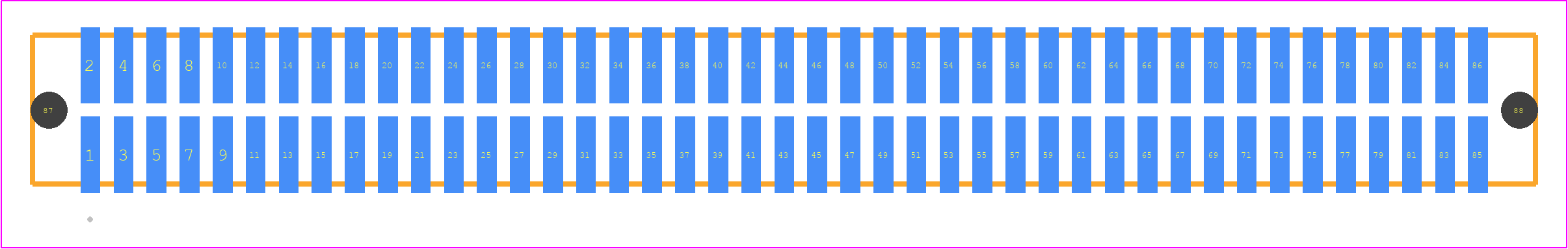 TFM-143-22-L-D-A - SAMTEC PCB footprint - Other - Other - TFM-143-ZZ-XXX-D-A