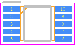 TSV853AIST - STMicroelectronics PCB footprint - Small Outline Packages - Small Outline Packages - MiniSO10