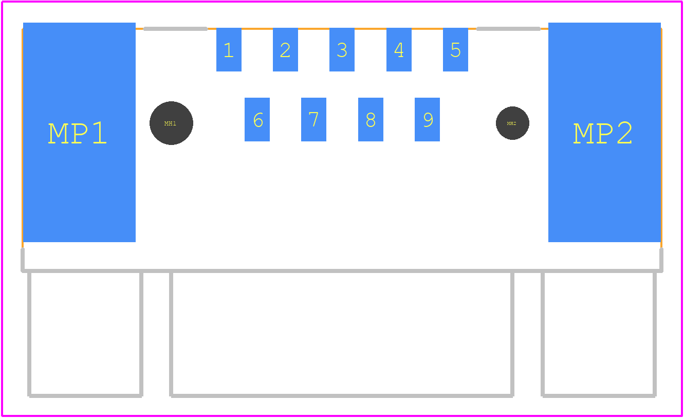 09551667821741 - HARTING PCB footprint - Other - Other - 09551667821741-1
