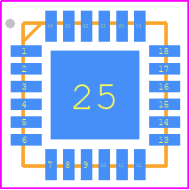 ISL6315CRZ-TK - Renesas Electronics PCB footprint - Quad Flat No-Lead - Quad Flat No-Lead - 24 Ld 4x4B QFN