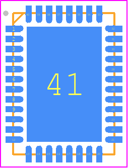 LTC6951IUHF#PBF - Analog Devices PCB footprint - Quad Flat No-Lead - Quad Flat No-Lead - 40-Lead Plastic QFN (5mm × 7mm)--+