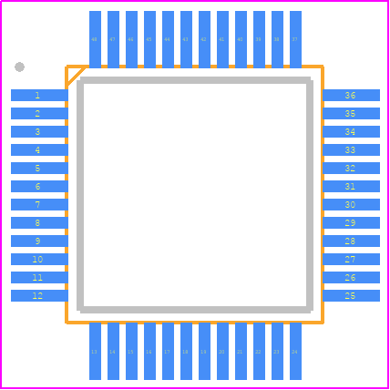 S1C17M12F101100 - Epson Timing PCB footprint - Quad Flat Packages - Quad Flat Packages - TQFP12-48pin