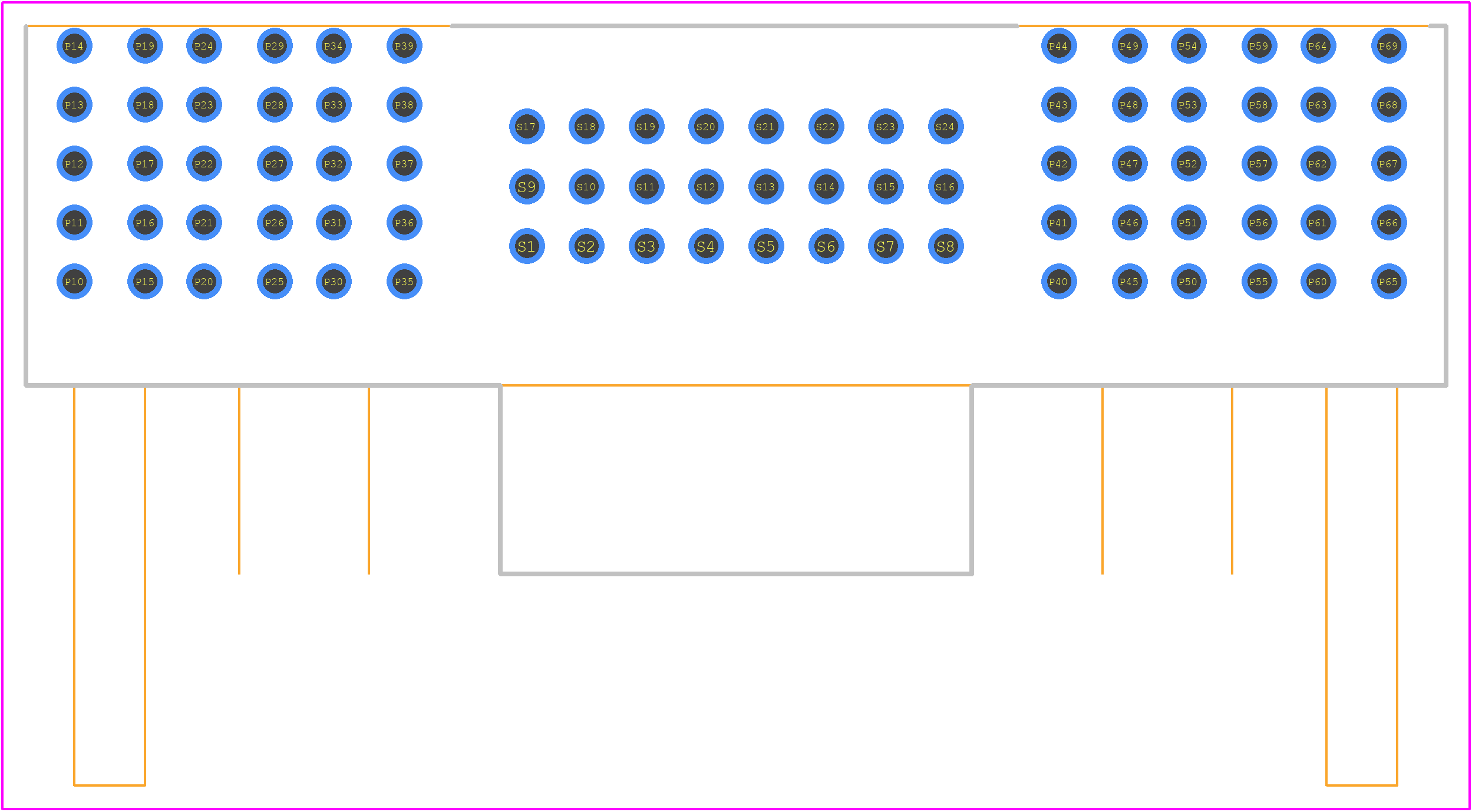 46437-3008 - Molex PCB footprint - Other - Other - 46437-3008-1