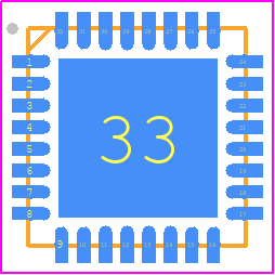PE44820B-X - Peregrine Semiconductor PCB footprint - Quad Flat No-Lead - Quad Flat No-Lead - 32-lead 5 × 5 × 0.85 mm QFN