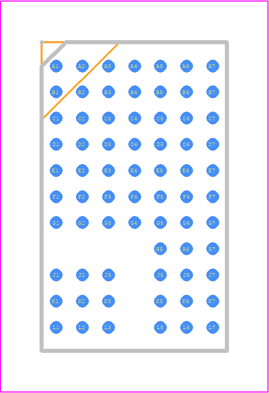 LTM8050IY - Analog Devices PCB footprint - BGA - BGA - BGA Package 70-Lead (15mm × 9mm × 4.92mm) (Reference LTC DWG# 05-08-1918 Rev A)