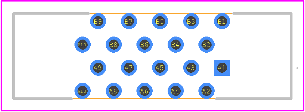 FX2CA2-20S-1.27DSA(71) - Hirose PCB footprint - Other - Other - FX2CA2-20S-1.27DSA(71)-1