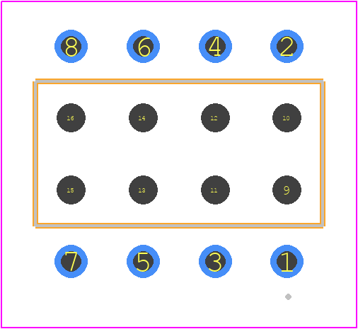 BCS-104-S-D-PE - SAMTEC PCB footprint - Other - Other - BCS-104-XXX-D-PE