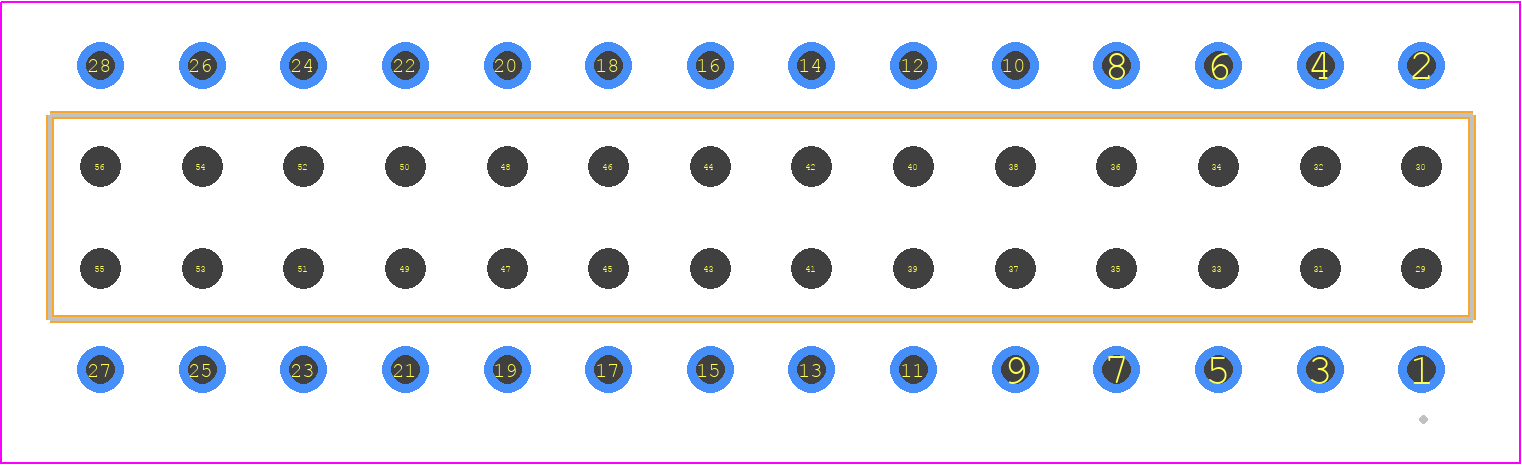 BCS-114-H-D-PE - SAMTEC PCB footprint - Other - Other - BCS-114-XXX-D-PE