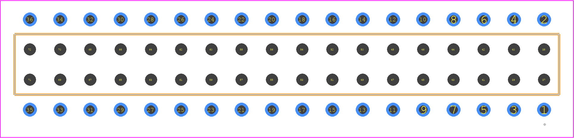 BCS-118-F-D-PE - SAMTEC PCB footprint - Other - Other - BCS-118-XXX-D-PE