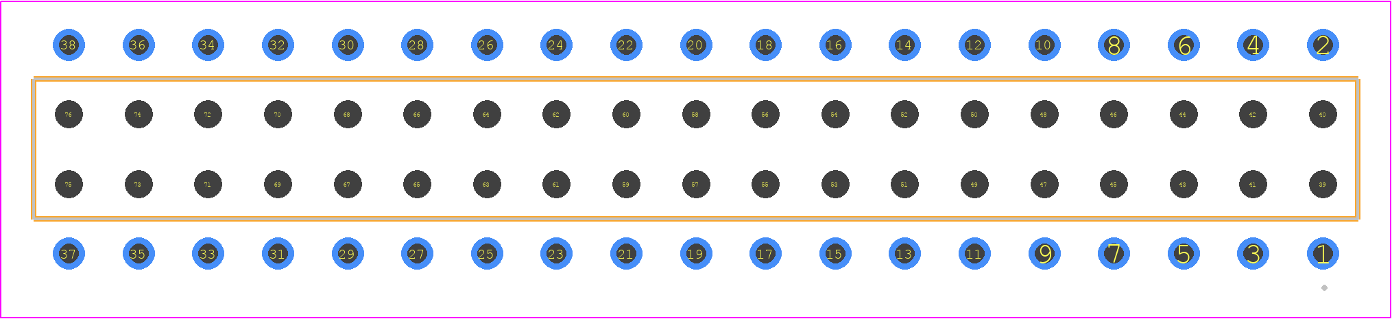 BCS-119-LTL-D-PE - SAMTEC PCB footprint - Other - Other - BCS-119-XXX-D-PE