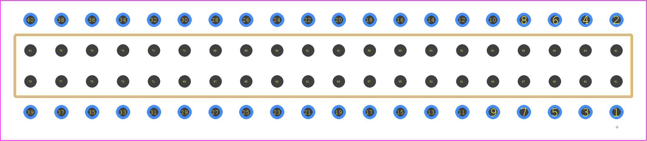 BCS-120-F-D-PE - SAMTEC PCB footprint - Other - Other - BCS-120-XXX-D-PE