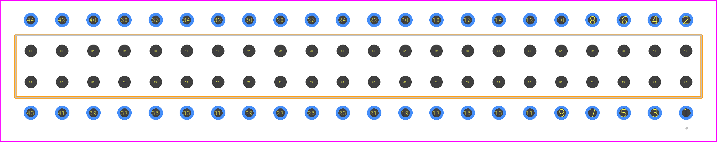 BCS-122-LTL-D-PE - SAMTEC PCB footprint - Other - Other - BCS-122-XXX-D-PE
