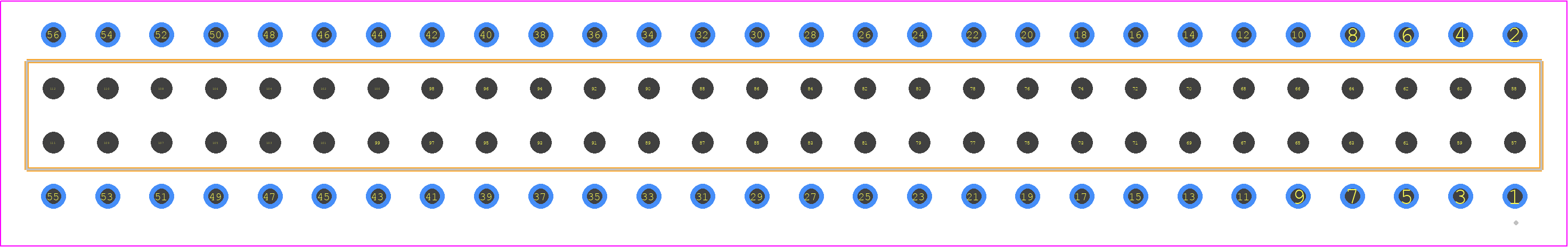 BCS-128-F-D-PE - SAMTEC PCB footprint - Other - Other - BCS-128-XXX-D-PE