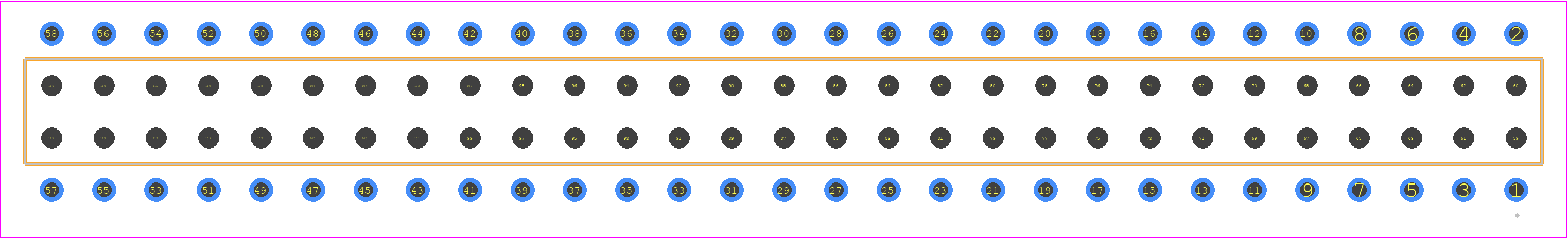 BCS-129-T-D-PE - SAMTEC PCB footprint - Other - Other - BCS-129-XXX-D-PE