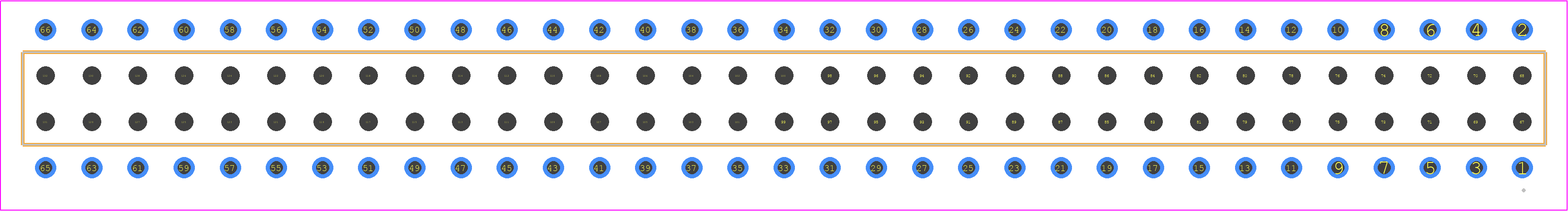 BCS-133-H-D-PE - SAMTEC PCB footprint - Other - Other - BCS-133-XXX-D-PE