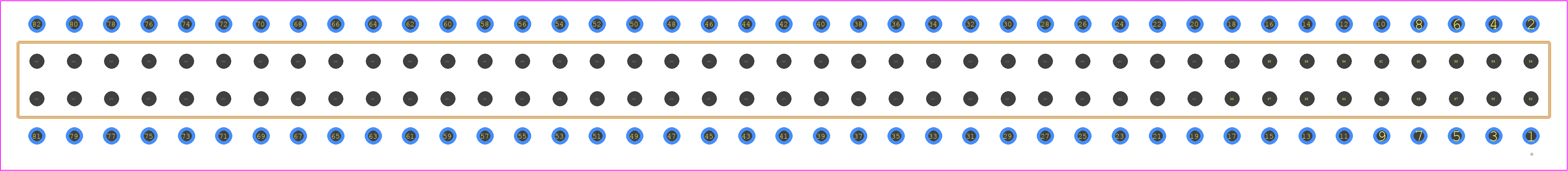 BCS-141-F-D-PE - SAMTEC PCB footprint - Other - Other - BCS-141-XXX-D-PE
