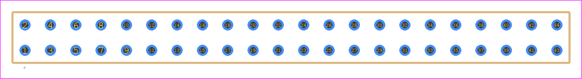 BDL-22-G-F - SAMTEC PCB footprint - Other - Other - BDL-22-XX-Y