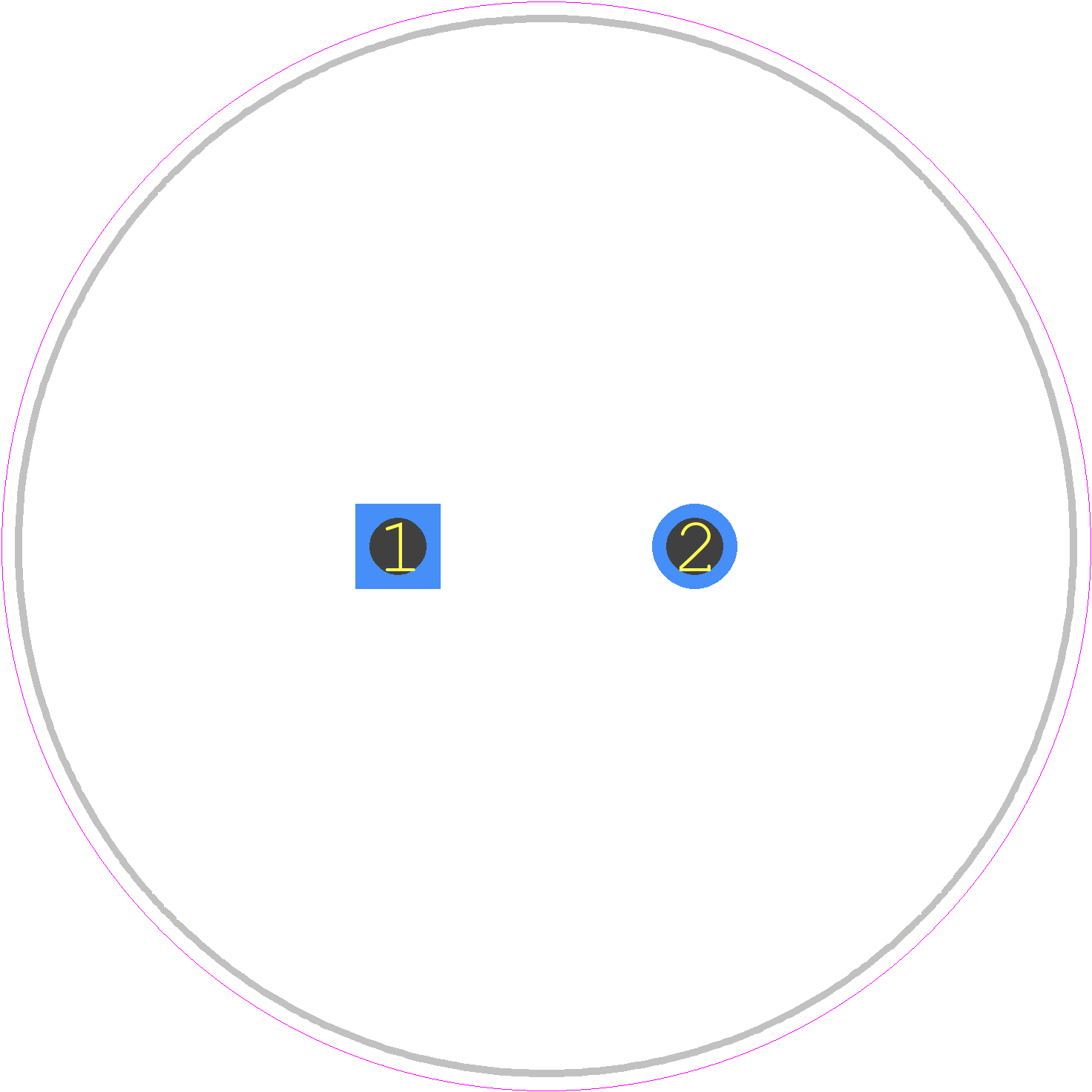 LGG2E122MELC35 - Nichicon PCB footprint - Capacitor, Polarized Radial Diameter - Capacitor, Polarized Radial Diameter - 35*35