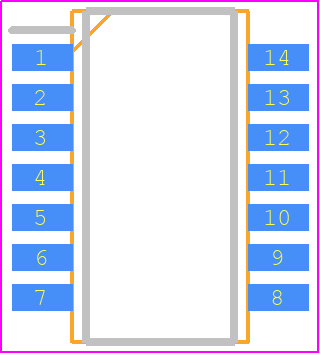 LB1863M-W-AH - onsemi PCB footprint - Small Outline Packages - Small Outline Packages - SOIC14 W