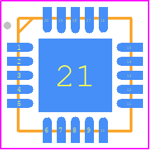 A4490EES-T - Allegro Microsystems PCB footprint - Quad Flat No-Lead - Quad Flat No-Lead - A4490EES-T