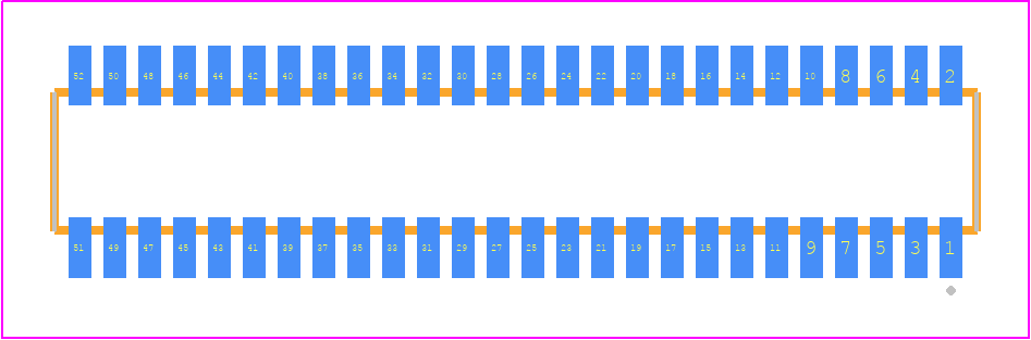 CLE-126-01-F-DV - SAMTEC PCB footprint - Other - Other - CLE-126-01-X-DV