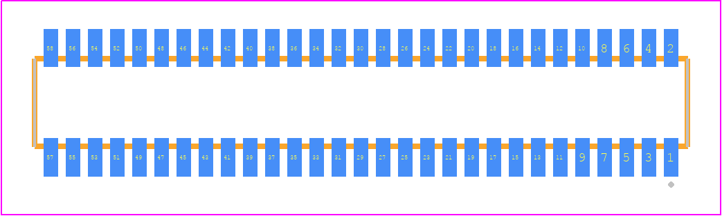 CLE-129-01-F-DV - SAMTEC PCB footprint - Other - Other - CLE-129-01-X-DV