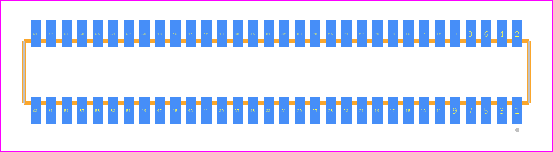 CLE-132-01-F-DV - SAMTEC PCB footprint - Other - Other - CLE-132-01-X-DV