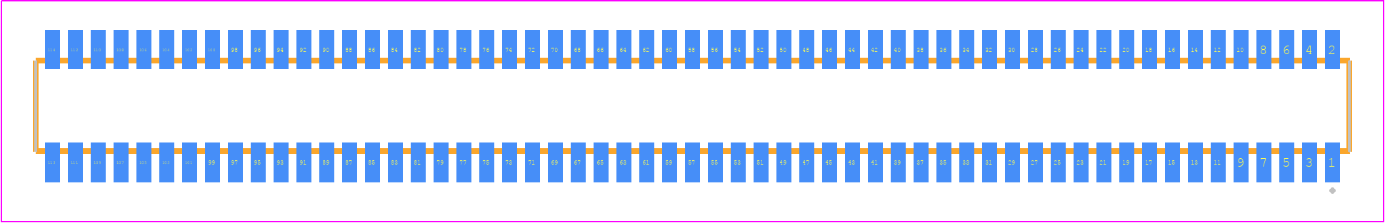 CLE-157-01-G-DV - SAMTEC PCB footprint - Other - Other - CLE-157-01-X-DV