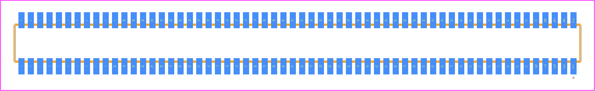 CLE-160-01-G-DV - SAMTEC PCB footprint - Other - Other - CLE-160-01-X-DV